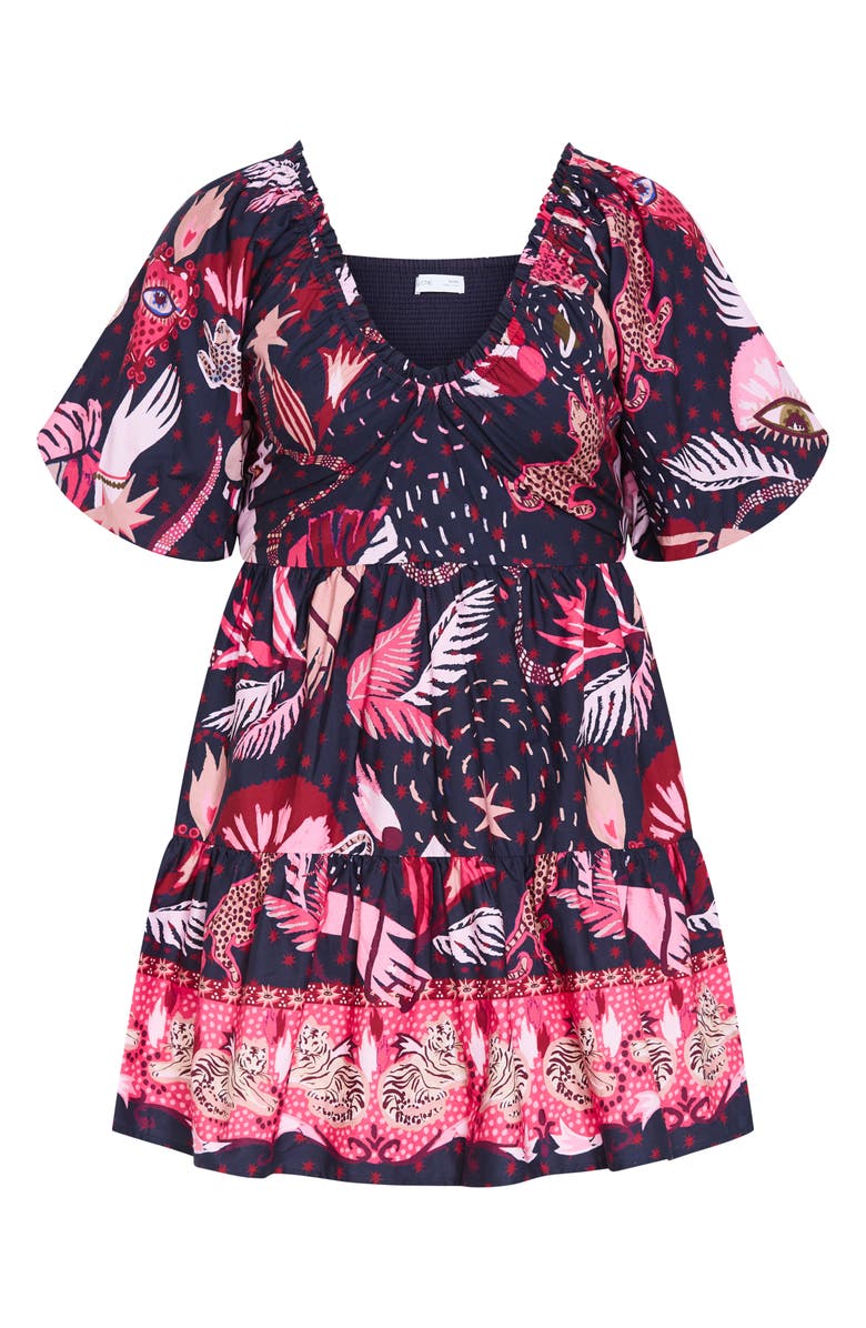 City Chic Simono Fit & Flare Minidress, Alternate, color, Calista Dark