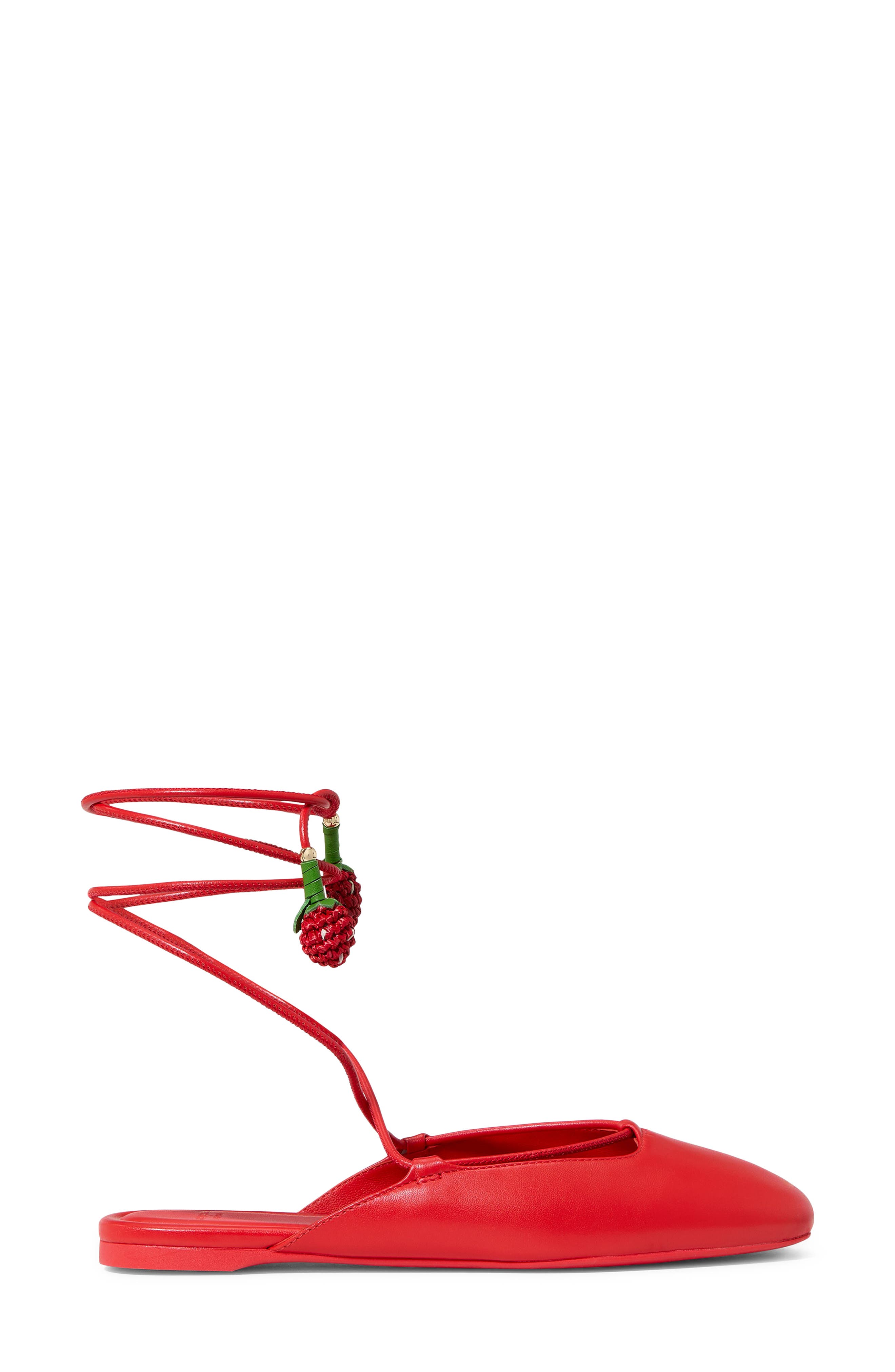 Kate Spade New York strawberry ankle wrap flat, Alternate, color, Heirloom Tomato