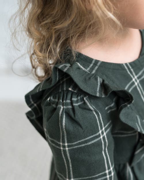Kendi Rya Flannel Ruffle Dress In Pattern