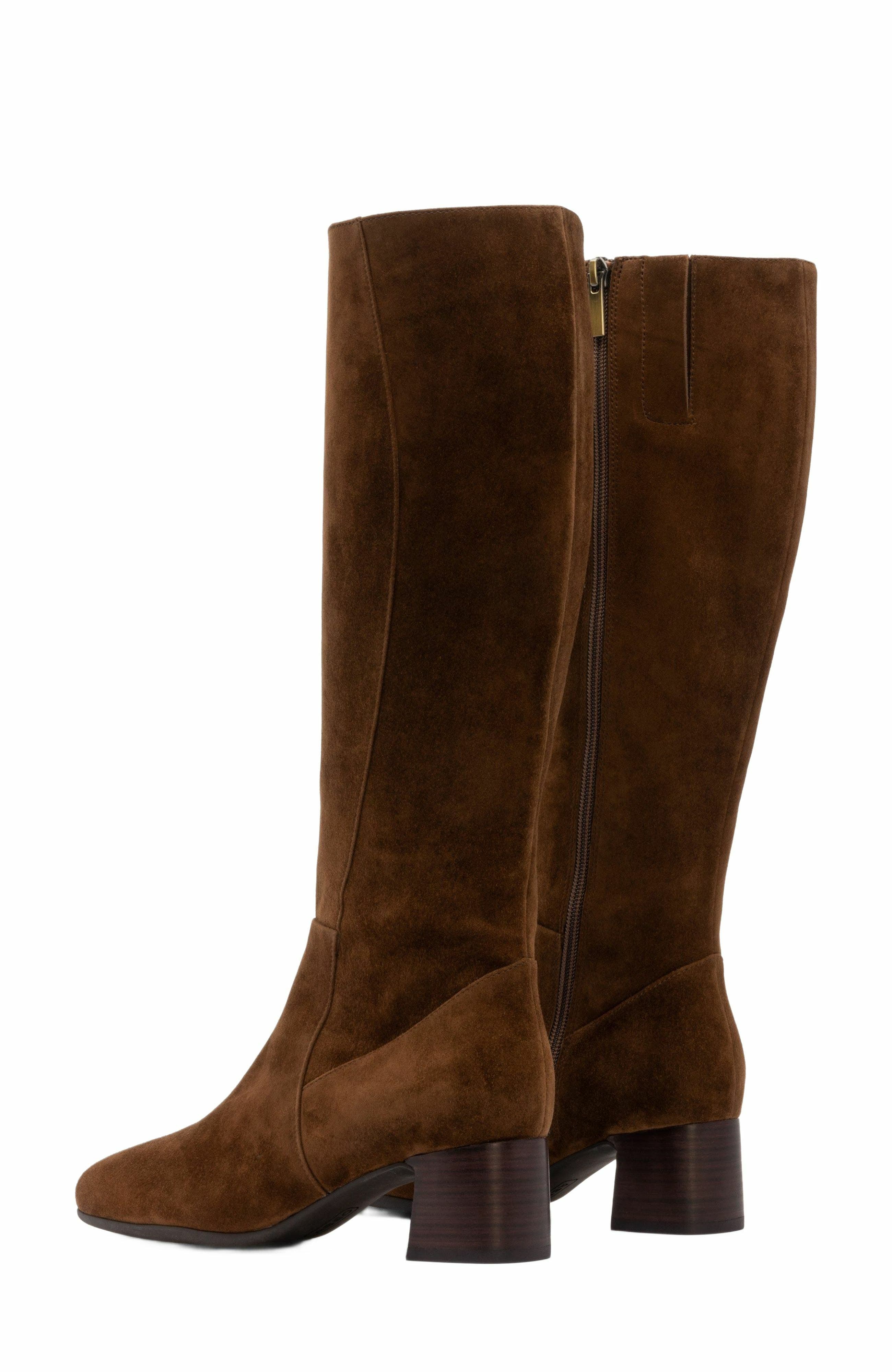 Avenue Tall Boot, Alternate, color, Caramel Suede - Regular
