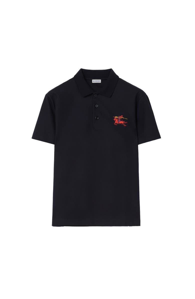 Burberry Cross Stitch EKD Cotton Polo Shirt, Alternate, color, Navy