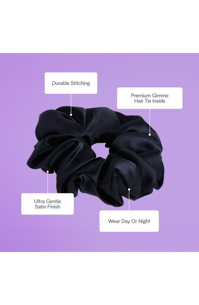 Gimme Beauty Large Satin Hair Scrunchies, Alternate, color, Brown