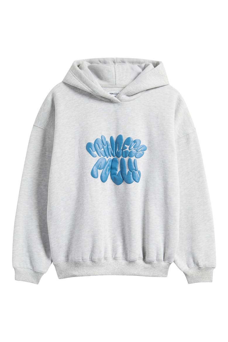 Puffy Logo Hoodie, Alternate, color, GREY