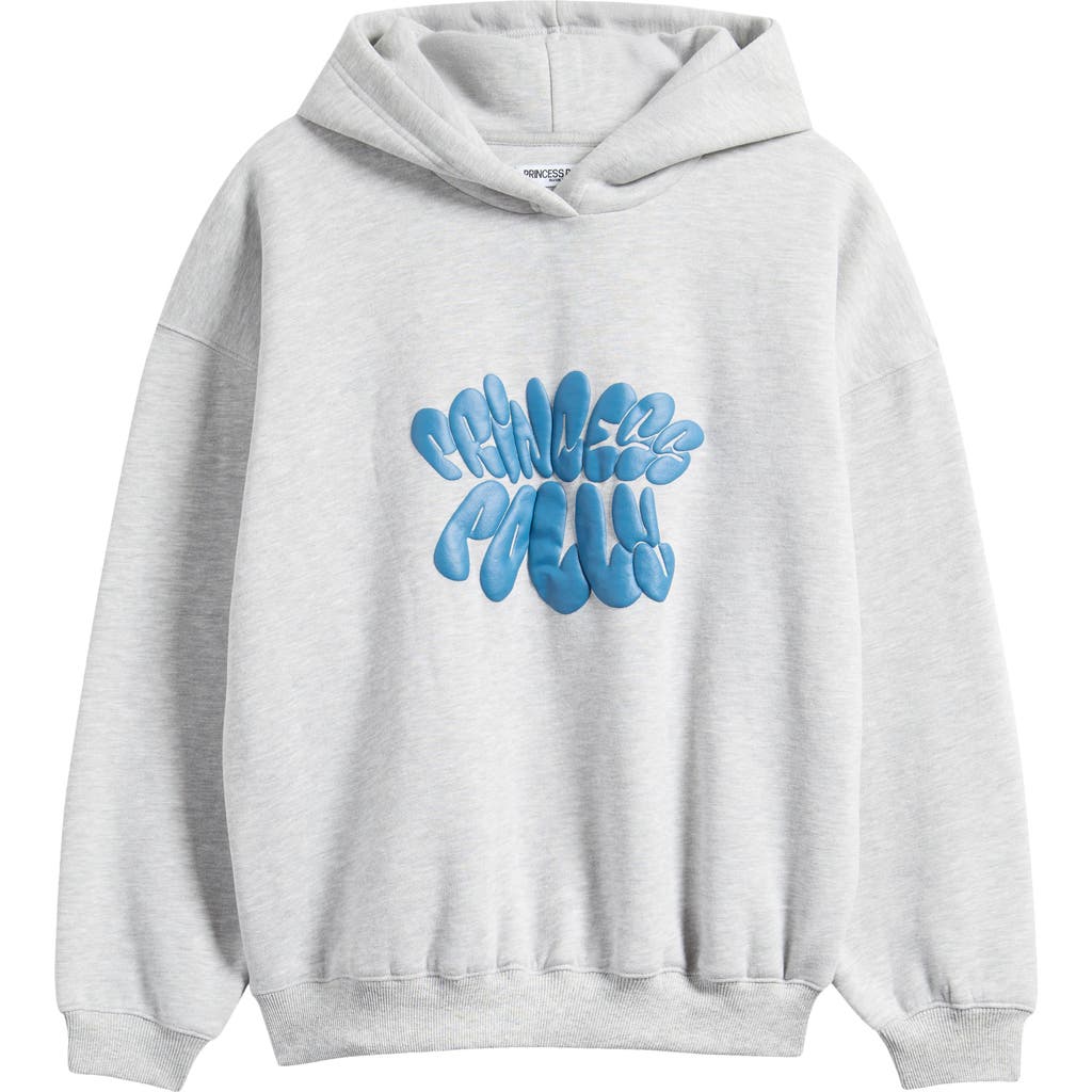 Princess Polly Puffy Logo Hoodie In Gray