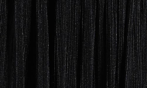 Black Halo Vianey Shimmer Mixed Media Midi Dress In Black
