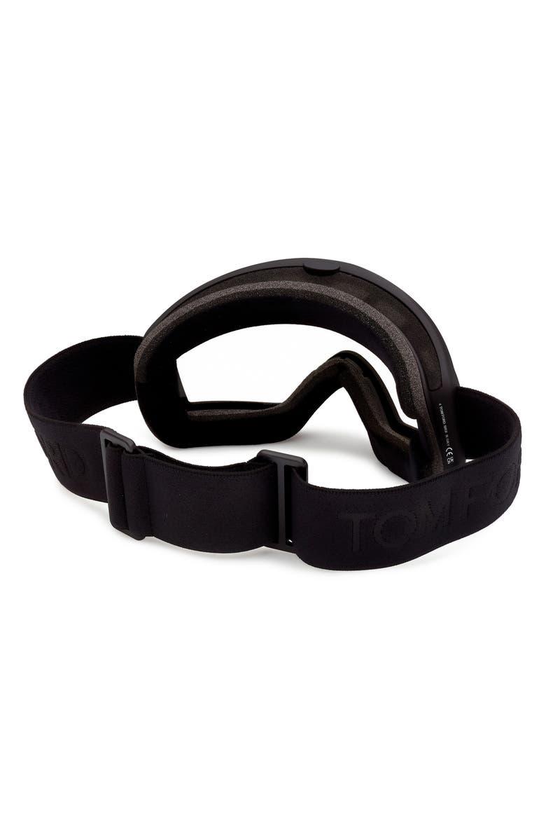 TOM FORD Polarized Ski Goggles, Alternate, color, Black / Amber Blue Mirror