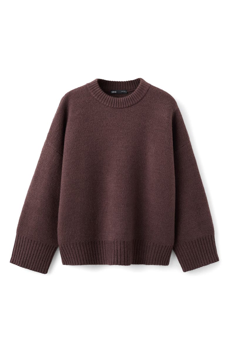 MANGO Crewneck Sweater, Alternate, color, Wine