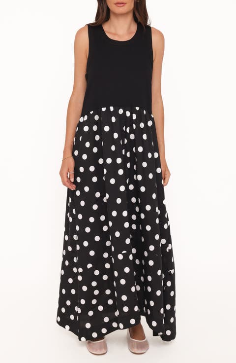 Glenda Polka Dot Maxi Dress