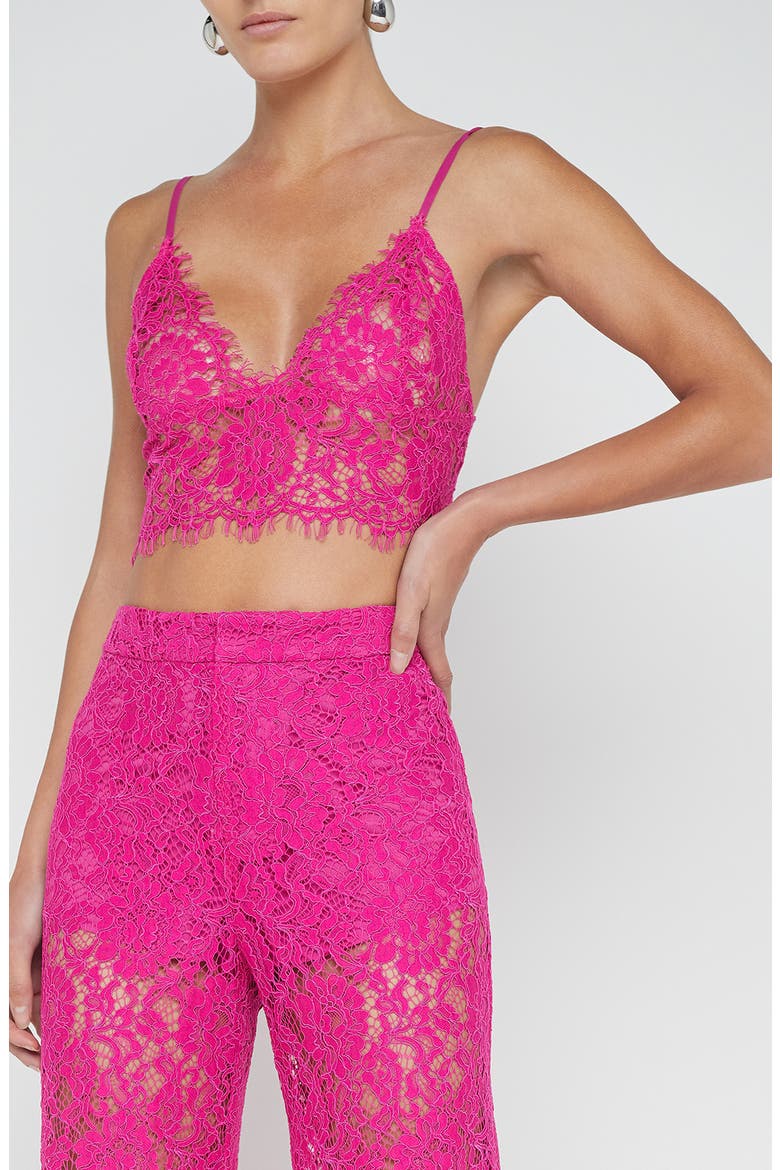 Aislin Lace Bralette Top, Main, color, LIGHT RUBY