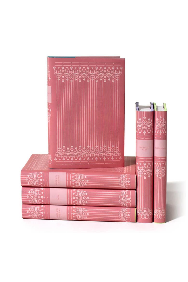 Jane Austen Book Set, Vellum, Alternate, color, Vellum