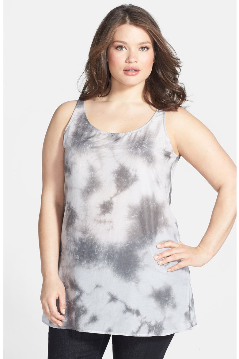 Scoop Neck Long Cotton & Silk Shell, Main, color, PEARL