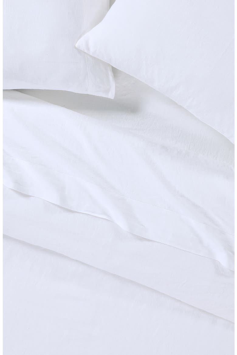 French Linen Sheet Set, Alternate, color, SNOW
