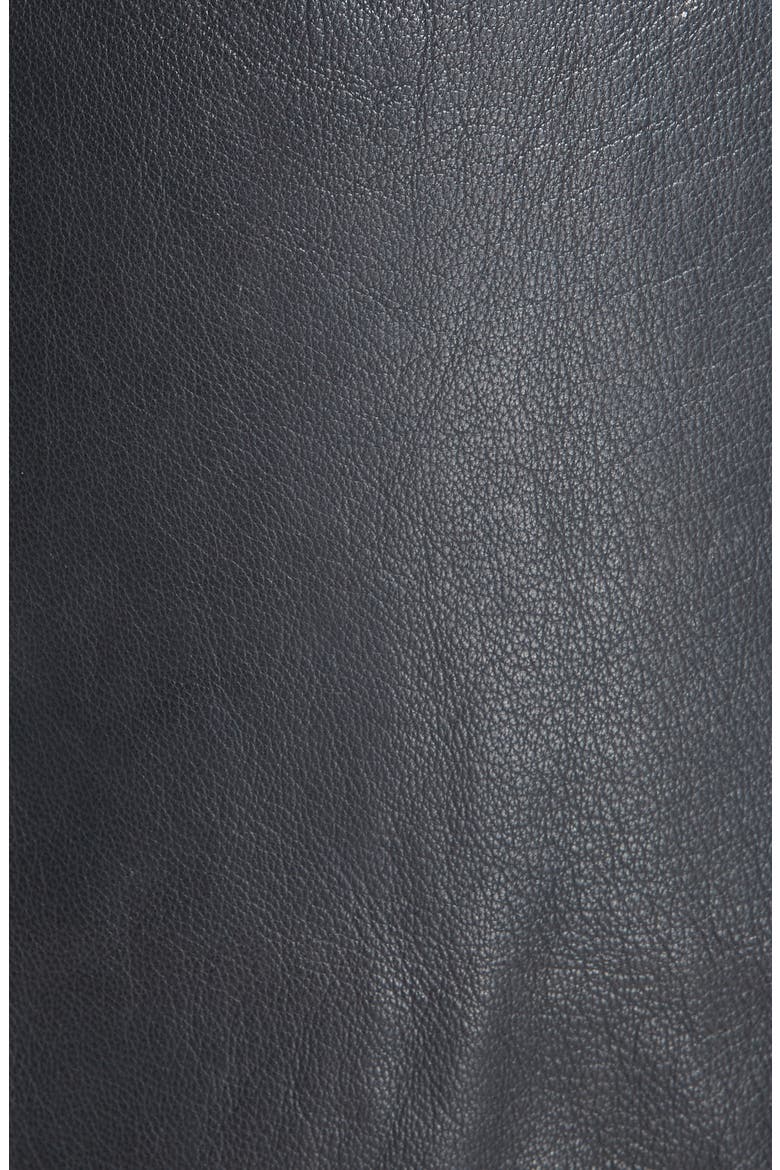 Magic Wrap Leather Skirt, Alternate, color, BLACK