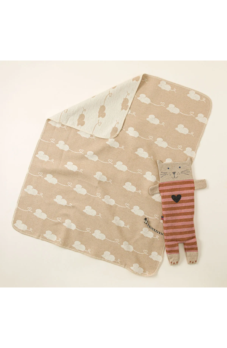 Uncommon Goods On the Go Super Soft Upcycled Blanket in a Lovie by Indigo 11 / David Fussenegger, Alternate, color, Cat