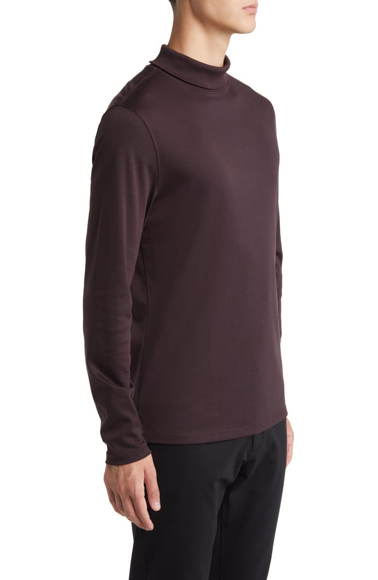 Robert Barakett Georgia Cotton Turtleneck, Alternate, color, Port
