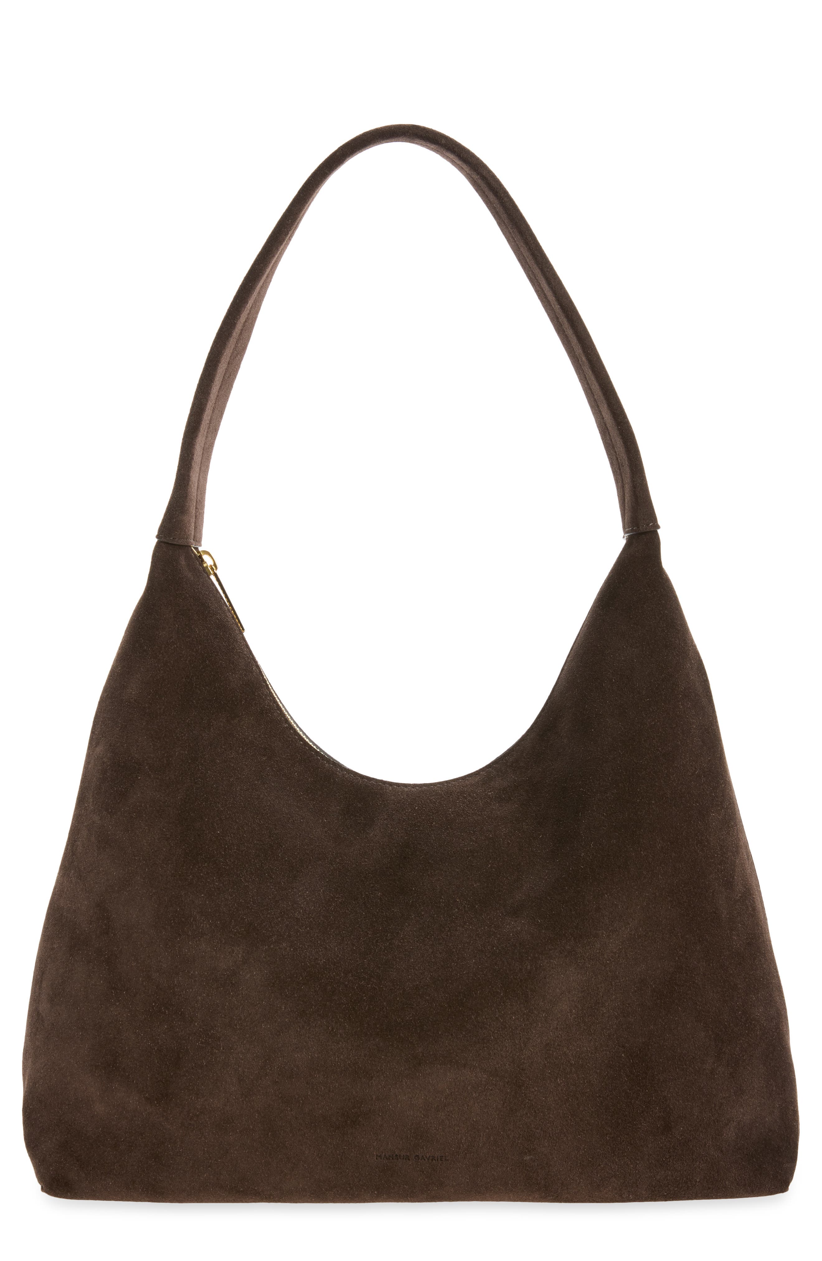 Candy Suede Shoulder Bag, Main, color, EBONY