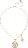 Betsey Johnson Gemini Charm Pendant Necklace