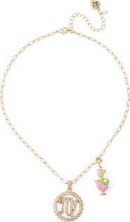Betsey Johnson Gemini Charm Pendant Necklace