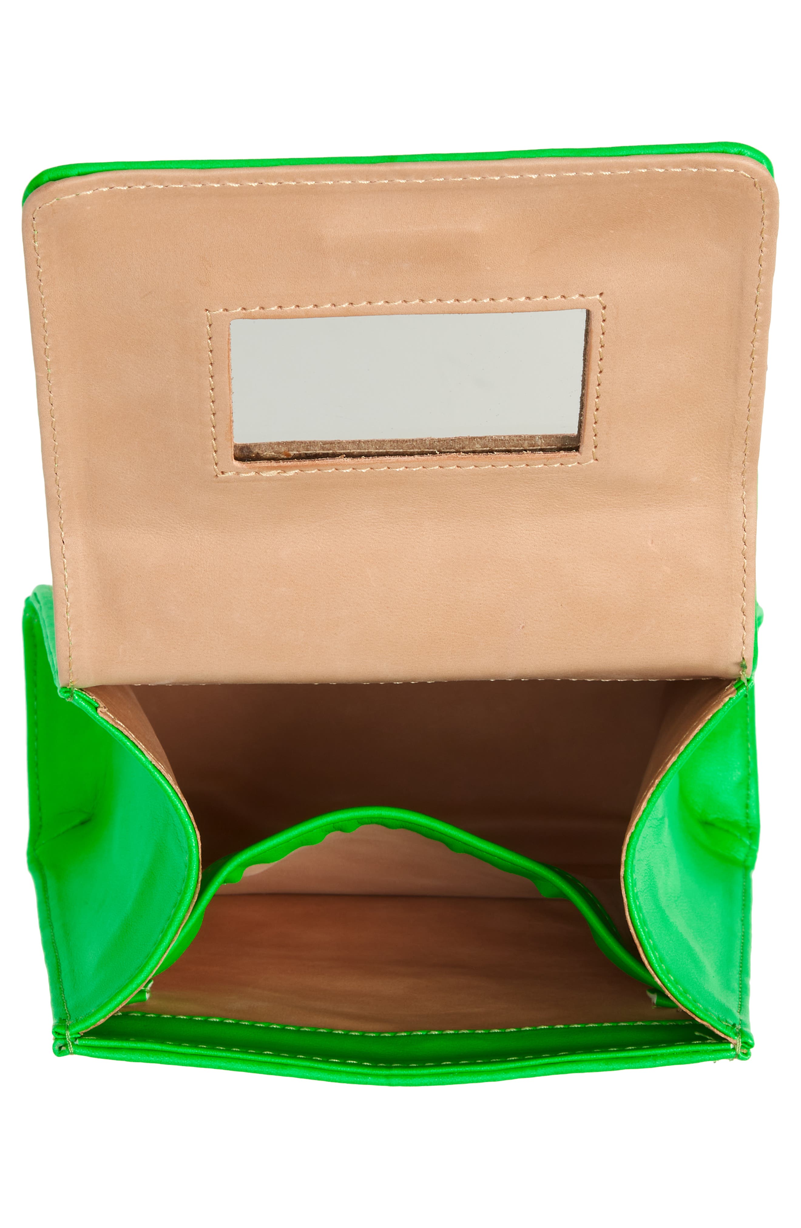 Nile Leather Top Handle Bag, Alternate, color, JUICEBOX