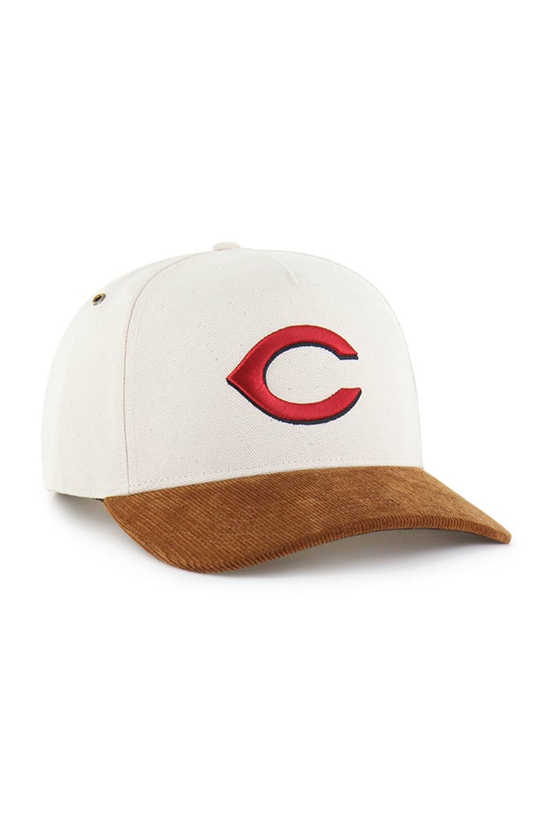 Men's Carhartt x '47 Natural/Brown Cincinnati Reds Undyed Relaxed Hitch Adjustable Hat, Alternate, color, Natural
