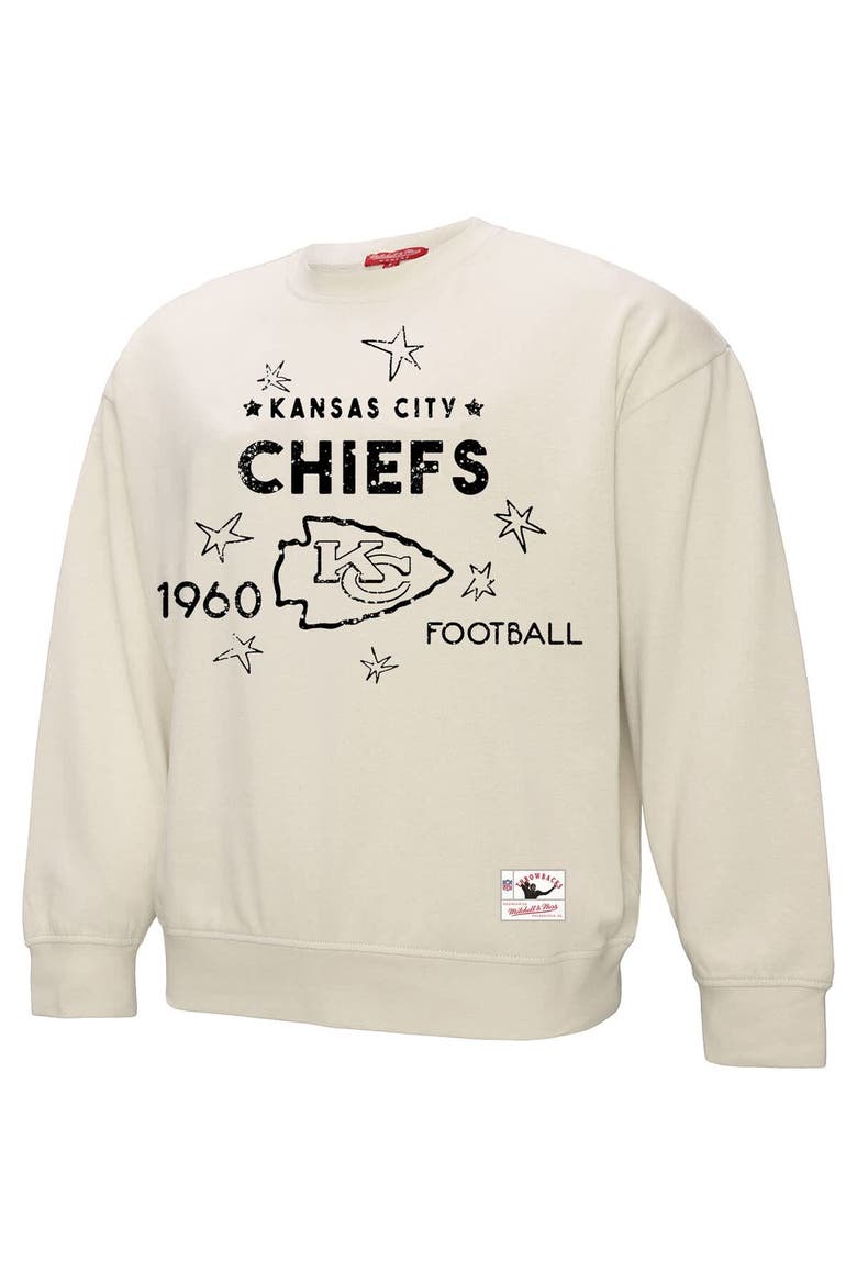 Women's Mitchell & Ness Cream Kansas City Chiefs Plus Size Shooting Star Sweatshirt, Alternate, color, Cream