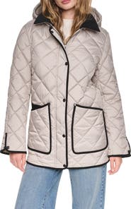 DKNY Barn Quilted Hooded Jacket