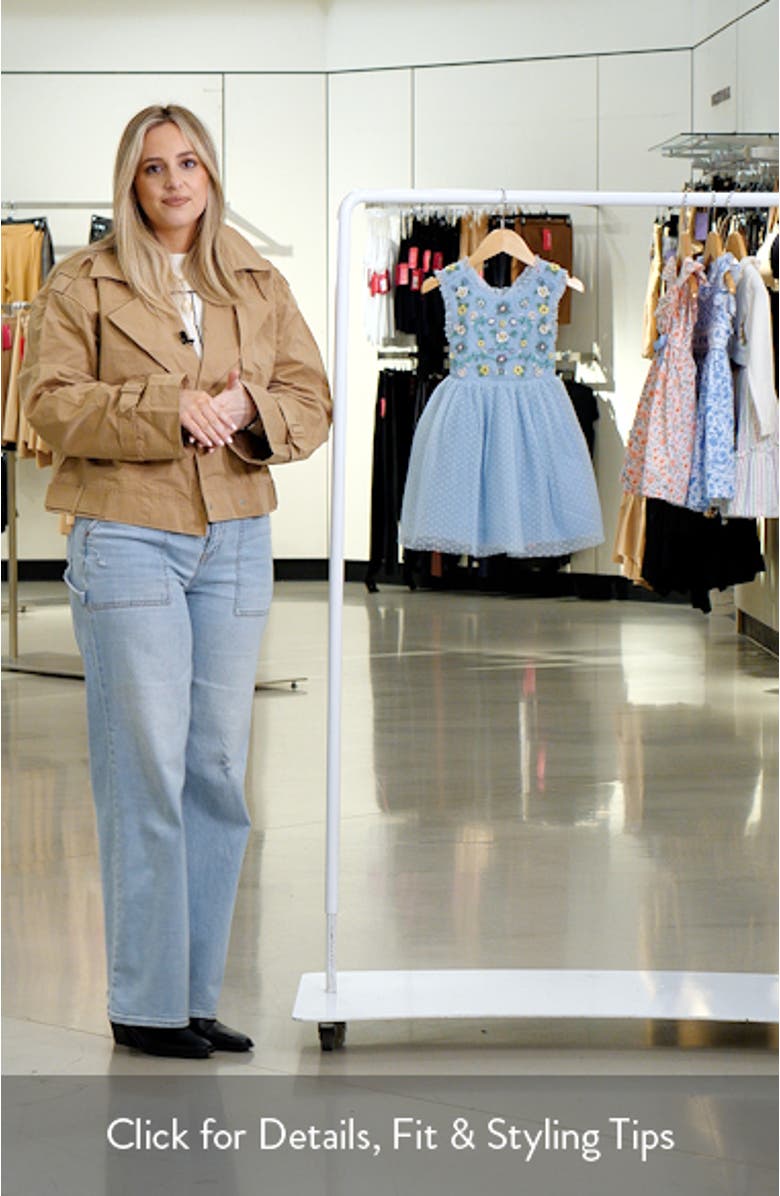 Kids' Embroidered Swiss Dot Tulle Dress, sales video thumbnail