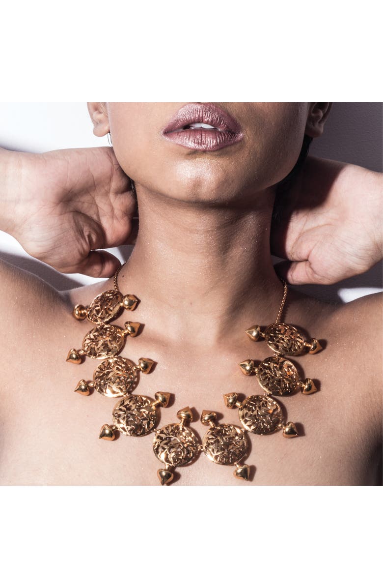 Dhwani Bansal MAYASAAR NECKLACE, Alternate, color, Gold Plated