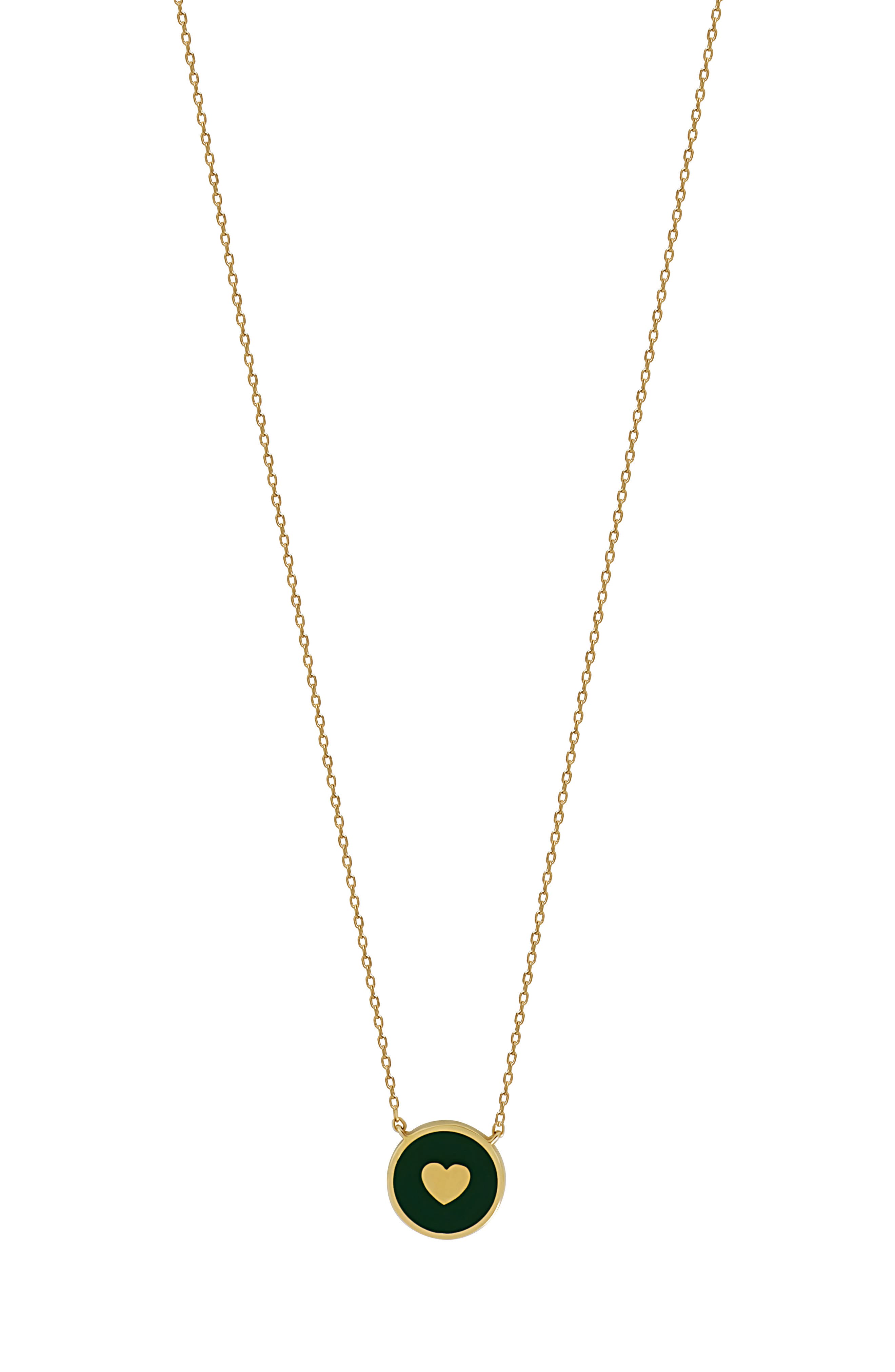 Bony Levy BLG 14K Gold Heart Enamel Pendant Necklace