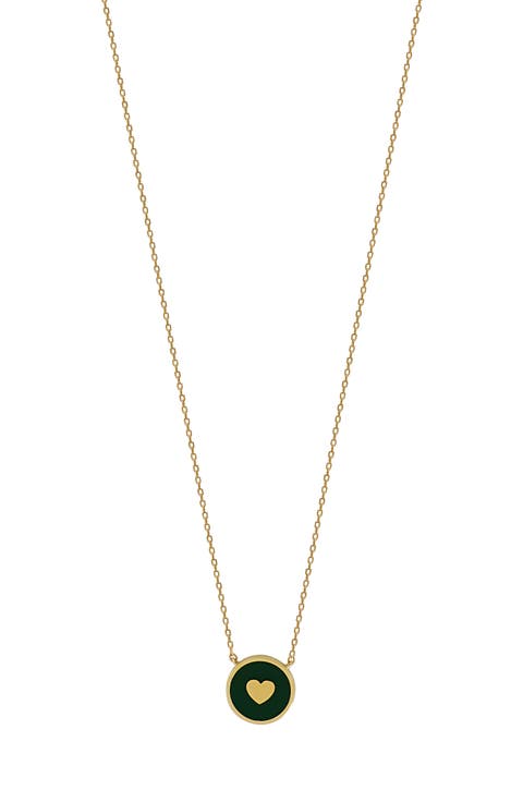 BLG 14K Gold Heart Enamel Pendant Necklace (Nordstrom Exclusive)