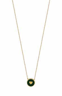 Bony Levy BLG 14K Gold Heart Enamel Pendant Necklace