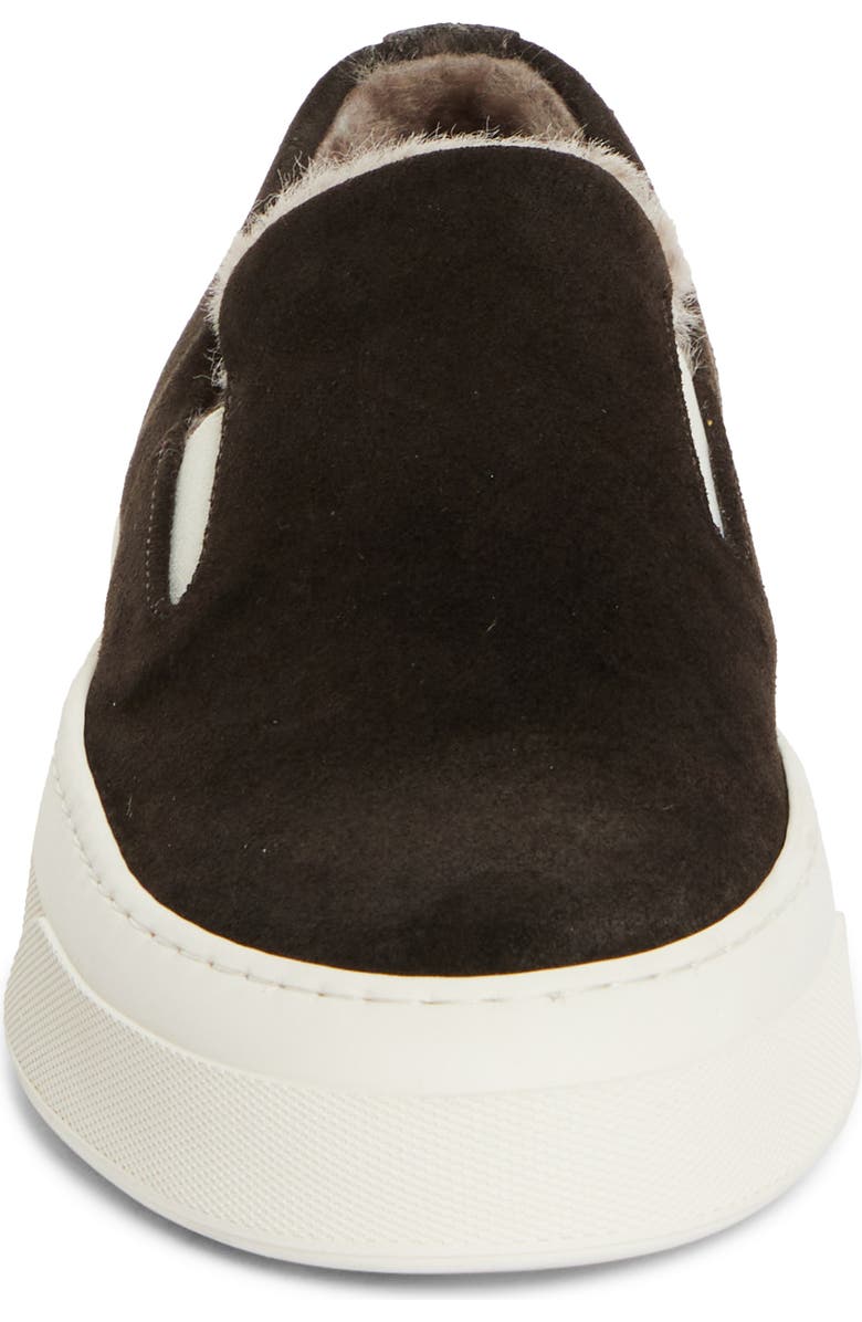 Common Projects Suede & Genuine Shearling Slip-On Sneaker, Alternate, color,