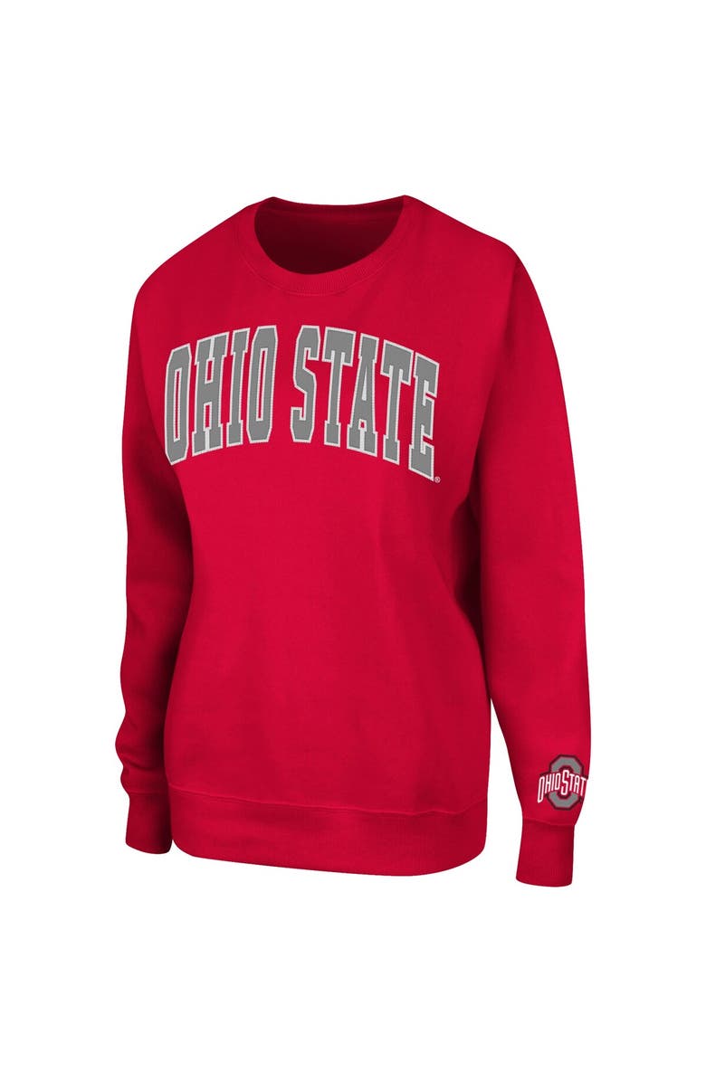 COLOSSEUM Women's Colosseum Scarlet Ohio State Buckeyes Campanile Pullover Sweatshirt, Alternate, color, Scarlet