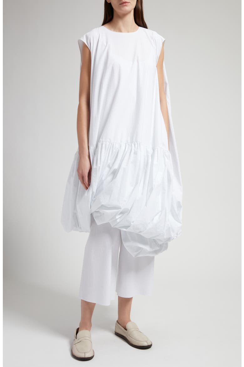 Tadao Bubble Hem Cotton Dress, Main, color, OFF WHITE
