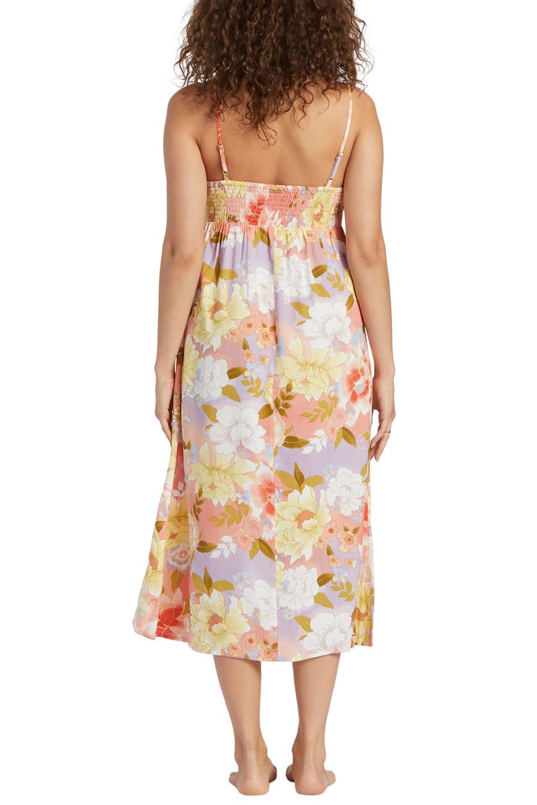 Sunset Kisses Floral Midi Sundress, Alternate, color, SWEET PEACH