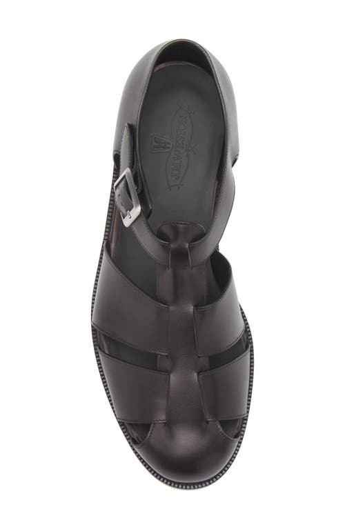 Jm Weston Leather Sandals In Black