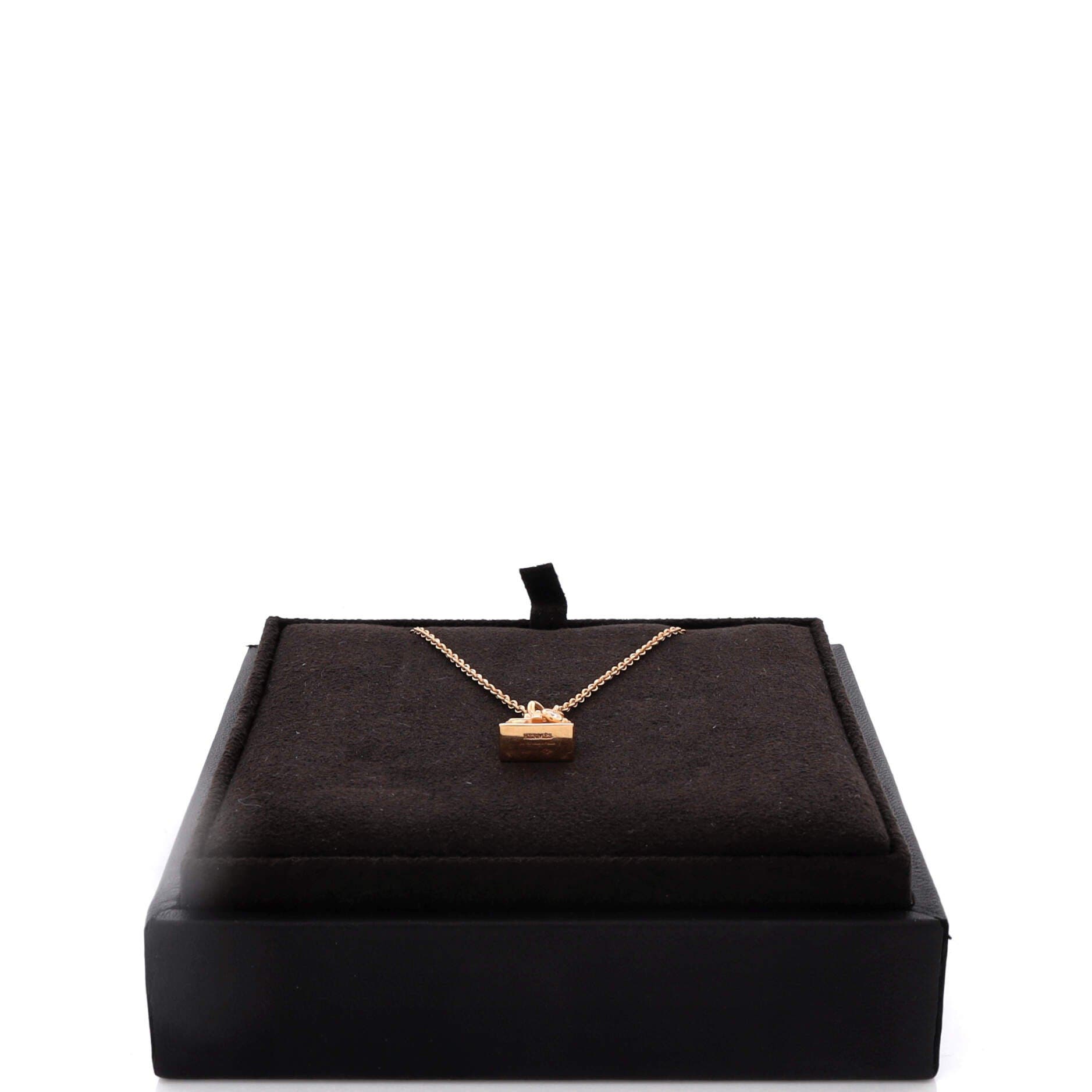 Birkin Amulette Pendant Necklace 18K Rose Gold with Diamond, Alternate, color, Metallic Gold