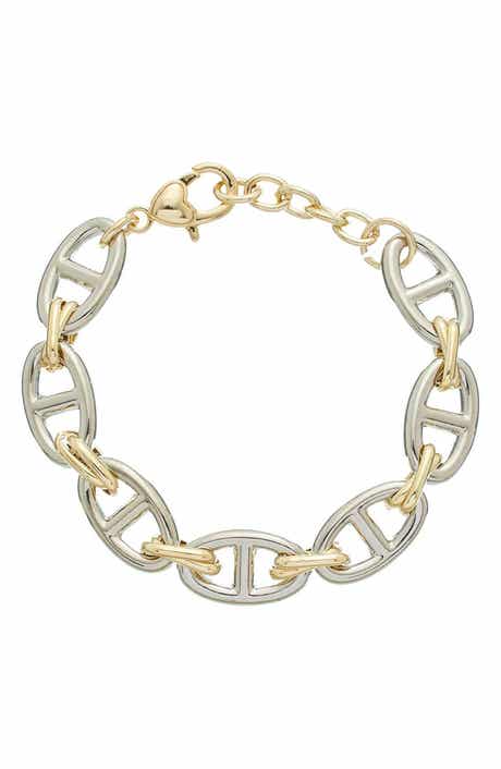 Two Tone Mariner Link Bracelet