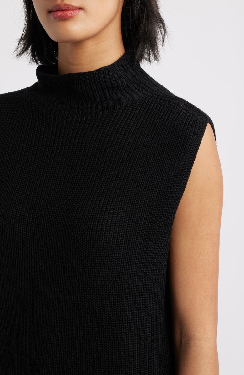Cloth & Stone Mock Neck Sweater Vest, Alternate, color, Black