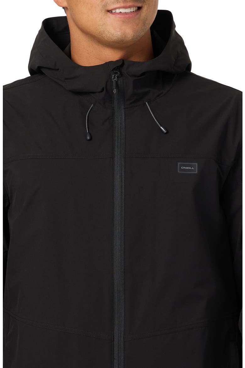 TRVLR Hooded Water Repellent Jacket, Alternate, color, BLACK