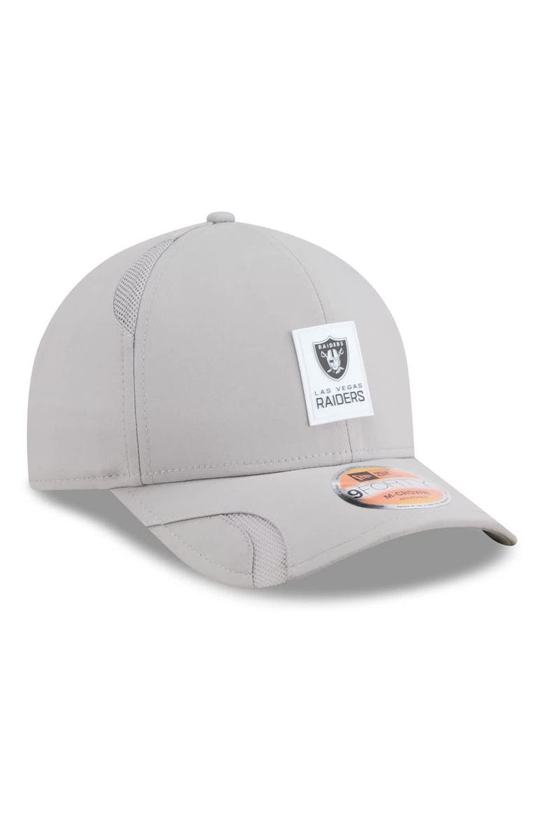 Men's New Era Gray Las Vegas Raiders 2025 Sideline  M-Crown 9FORTY Adjustable Hat, Alternate, color, Gray