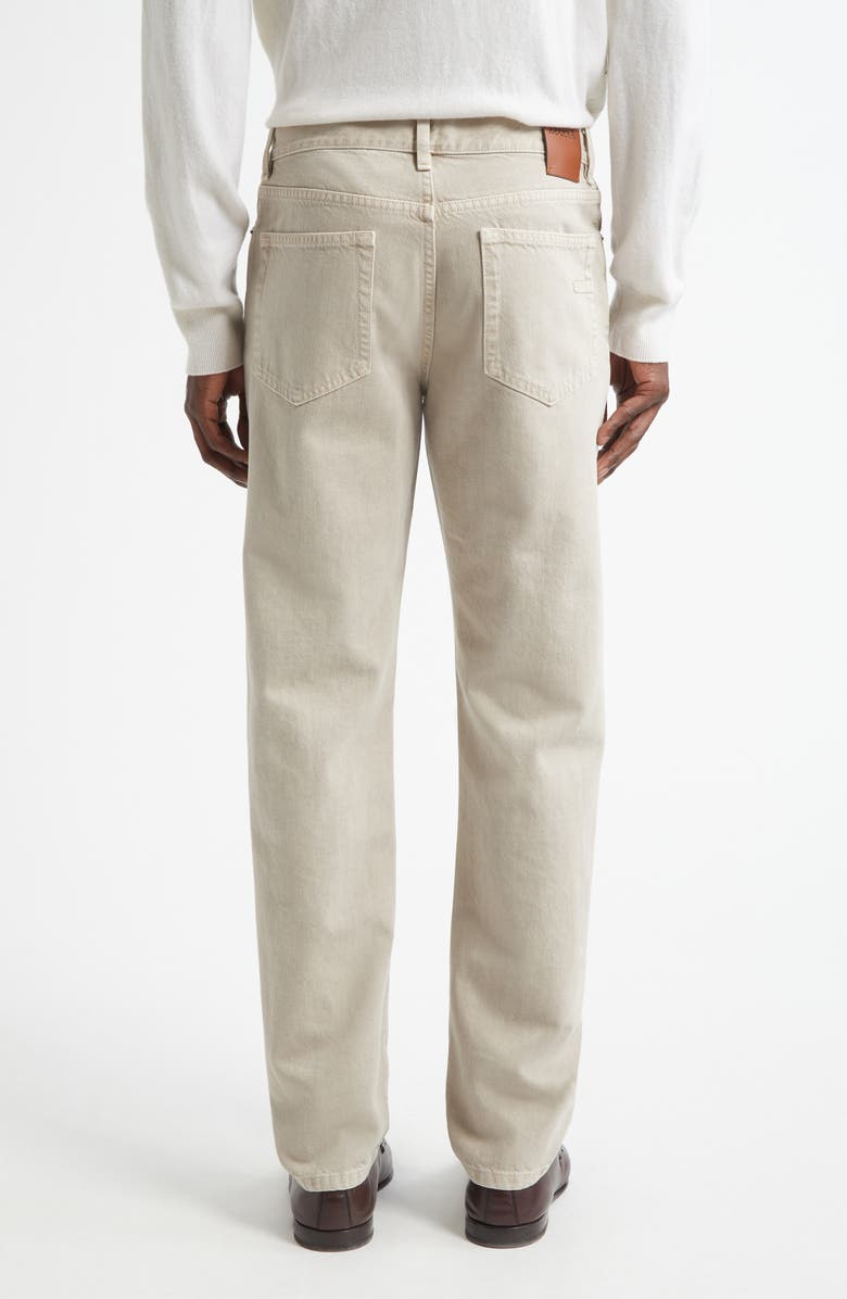 ZEGNA City Fit Nonstretch Denim Jeans, Alternate, color, Med Beige Solid