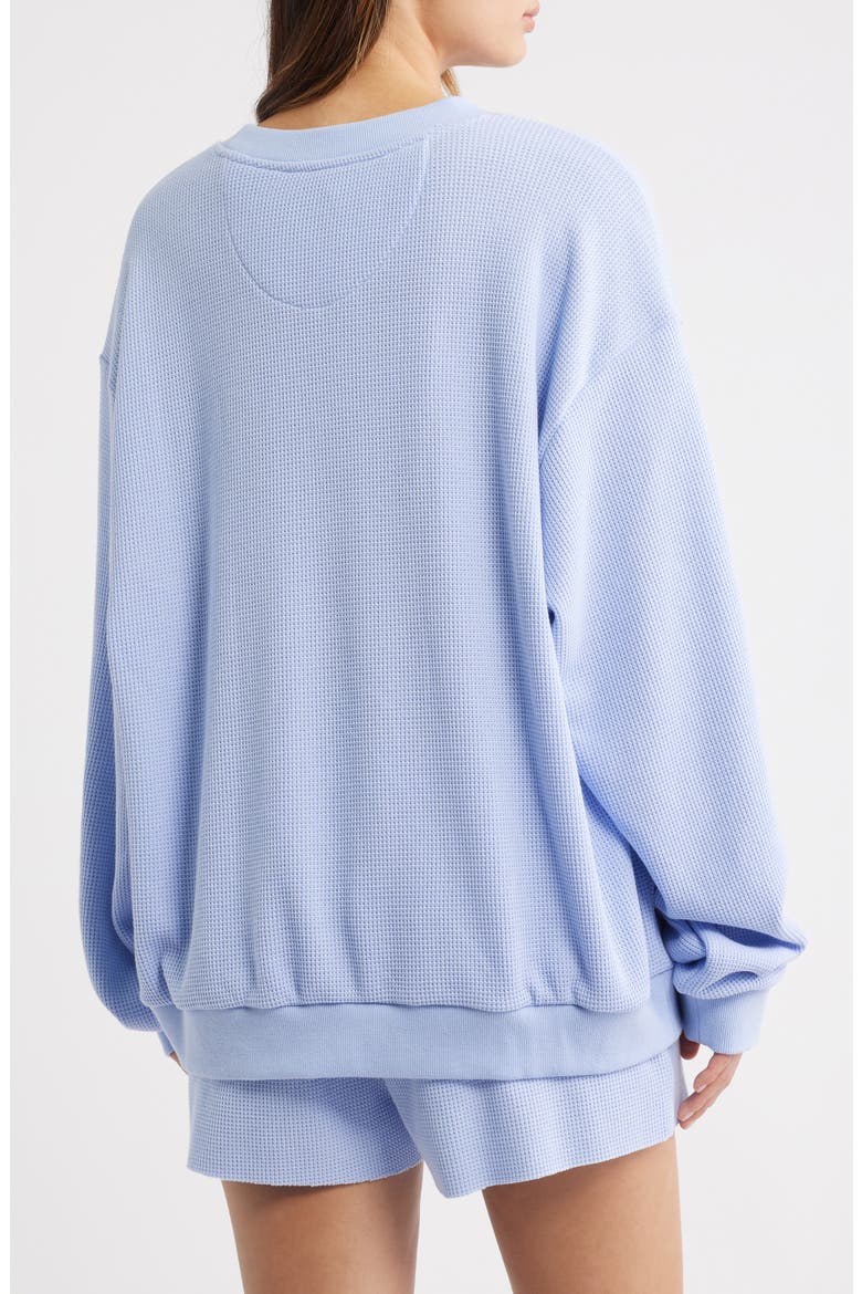 Razzle Dazzle Graphic Waffle Sweatshirt, Alternate, color, LILAC