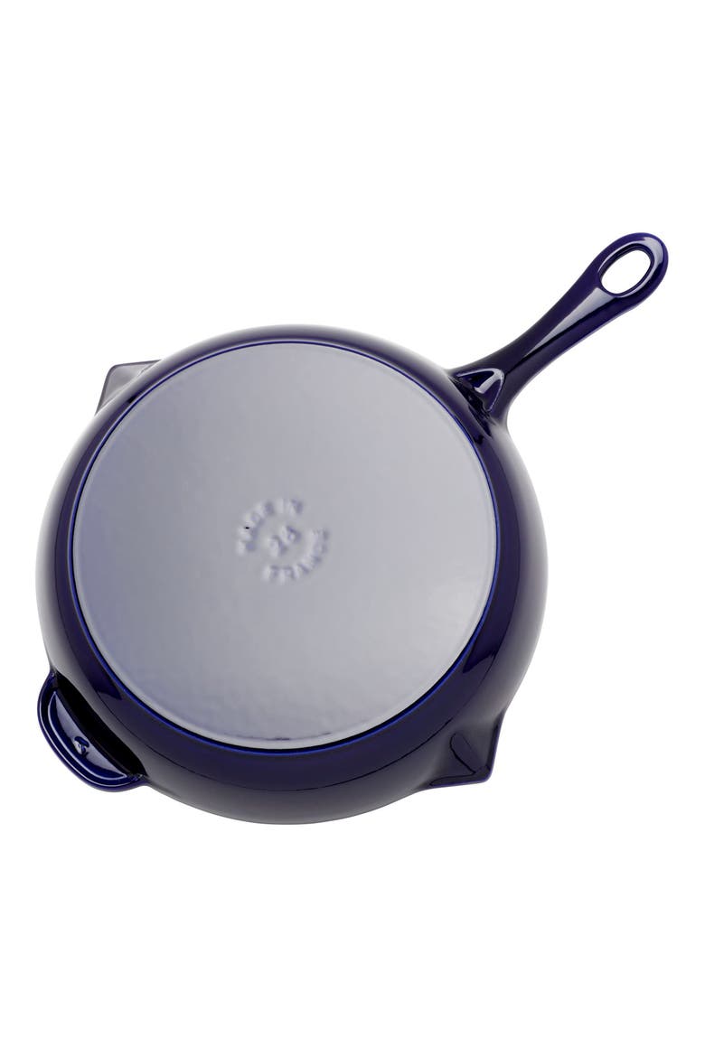 10-Inch Enameled Cast Iron Fry Pan, Alternate, color, DARK BLUE