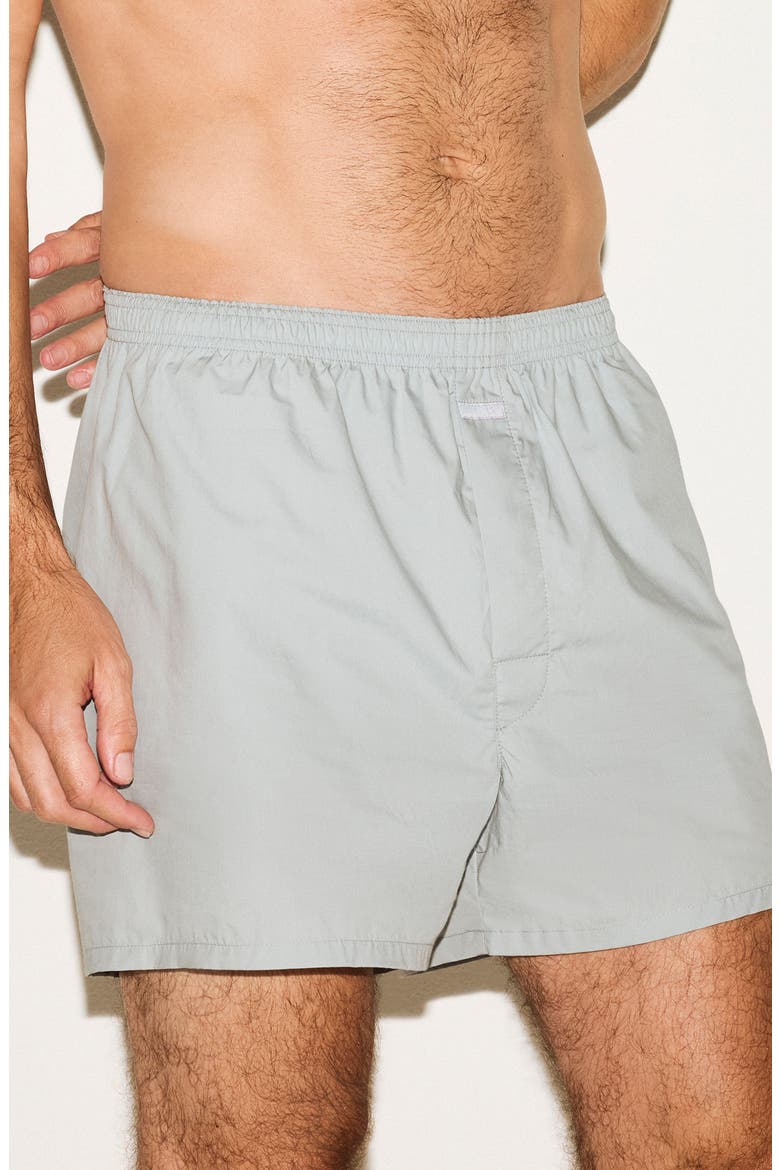 Cotton Poplin Boxers, Alternate, color, MERCURY