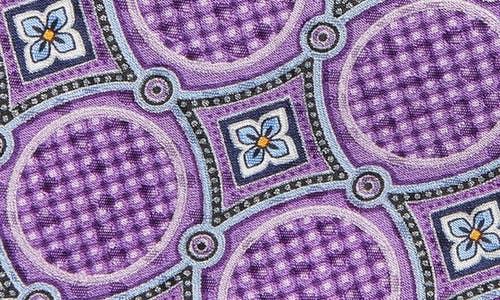 Nordstrom Medallion Silk Tie In Purple