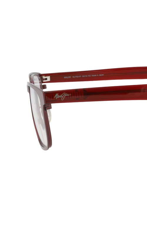 Maui Jim Core Optical 50mm Square Reading Glasses In Brown