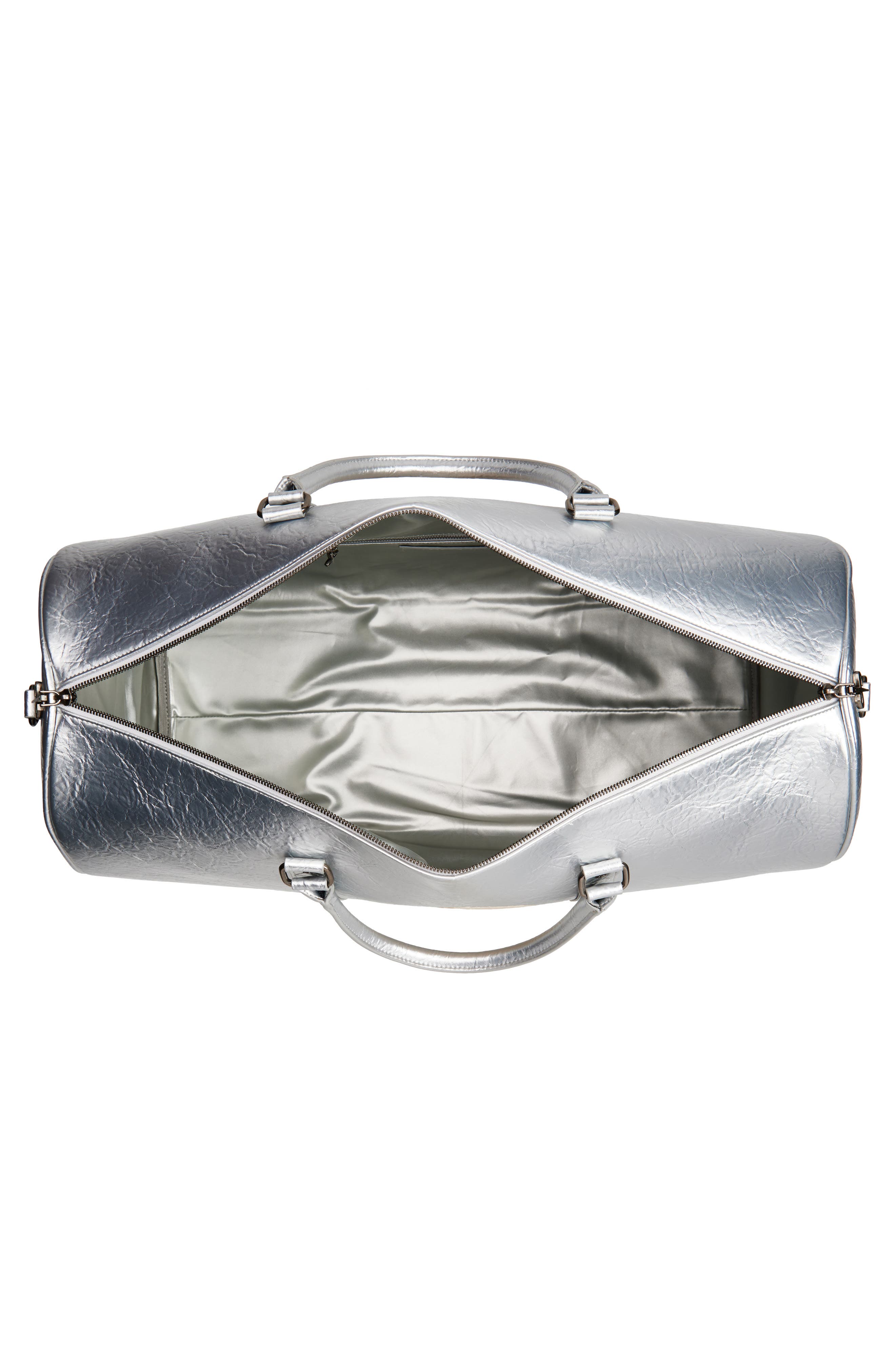 SANTO STUDIO Elly De La Cruz Silver Duffel Bag, Alternate, color, Silver