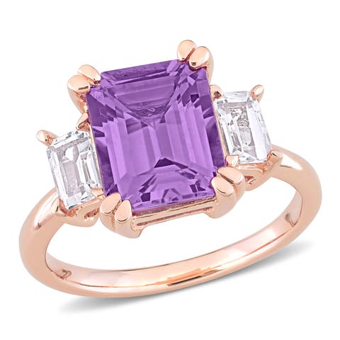 Gemstones Octagon 3-Stone Ring