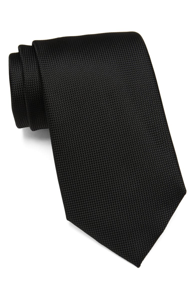 Perry Ellis Oxford Tie, Main, color, Black